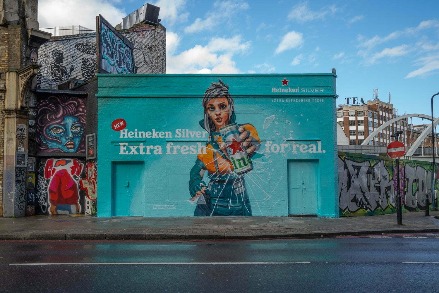 Heineken Zero Wall Mural Shoreditch London