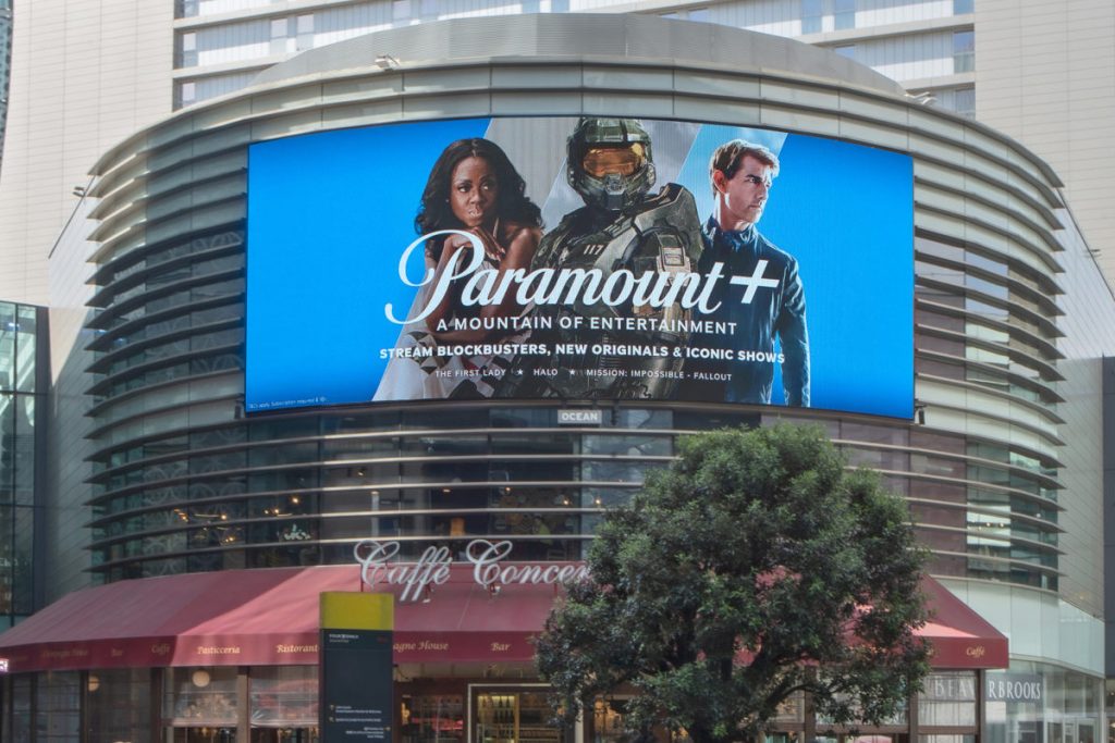 Paramount+ London Westfield Stratford Billboard Advert