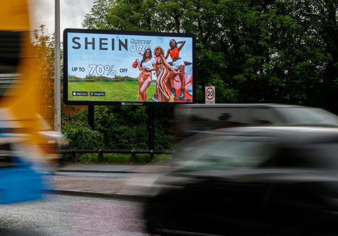 Shein Advert on a Digital Billboard